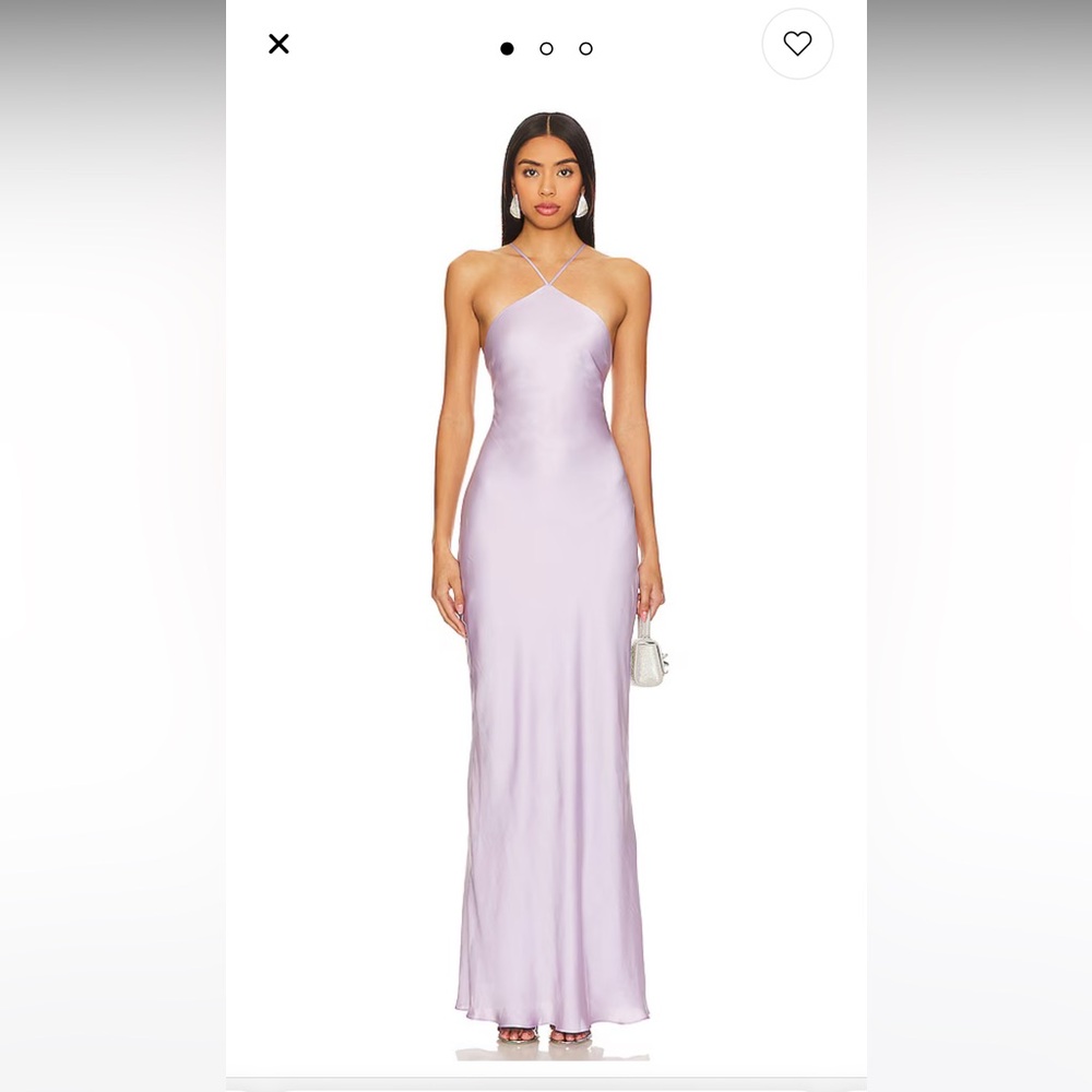 Line & Dot Strapless Lavender Dress